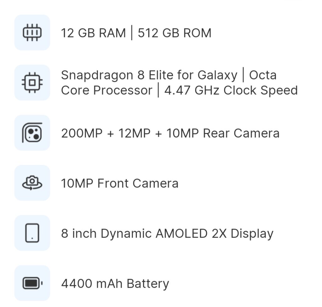 Samsung galaxy z fold 7 features photo
