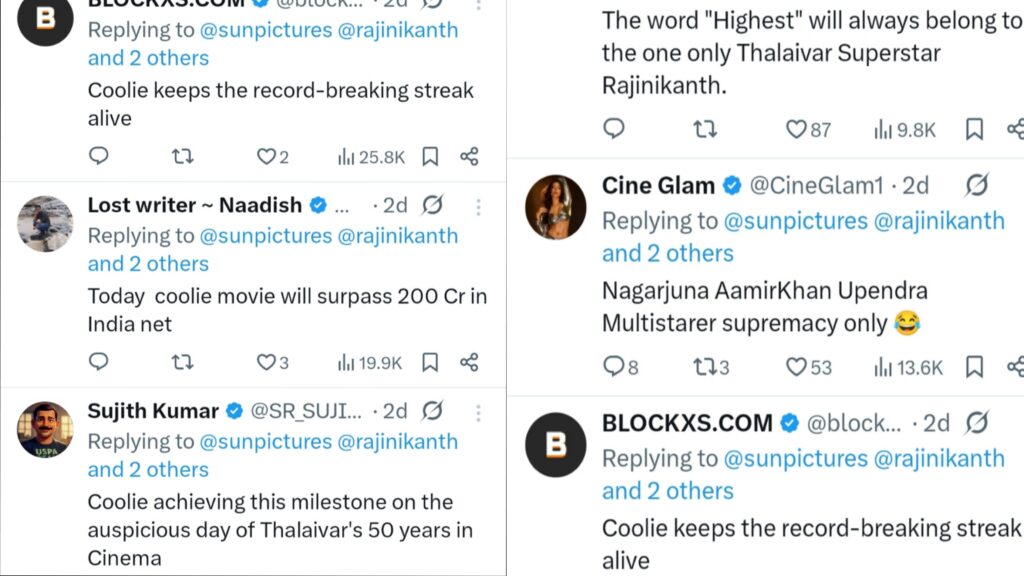 People Thoughts about coolie movie