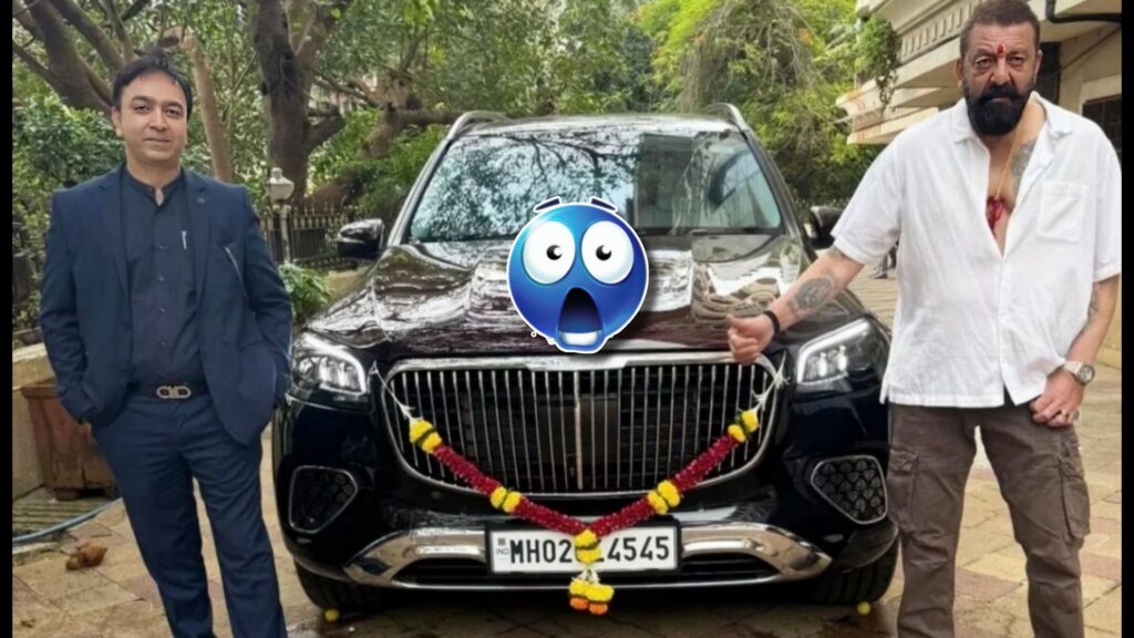 Sanjay Datt Standing With His New Luxury Car